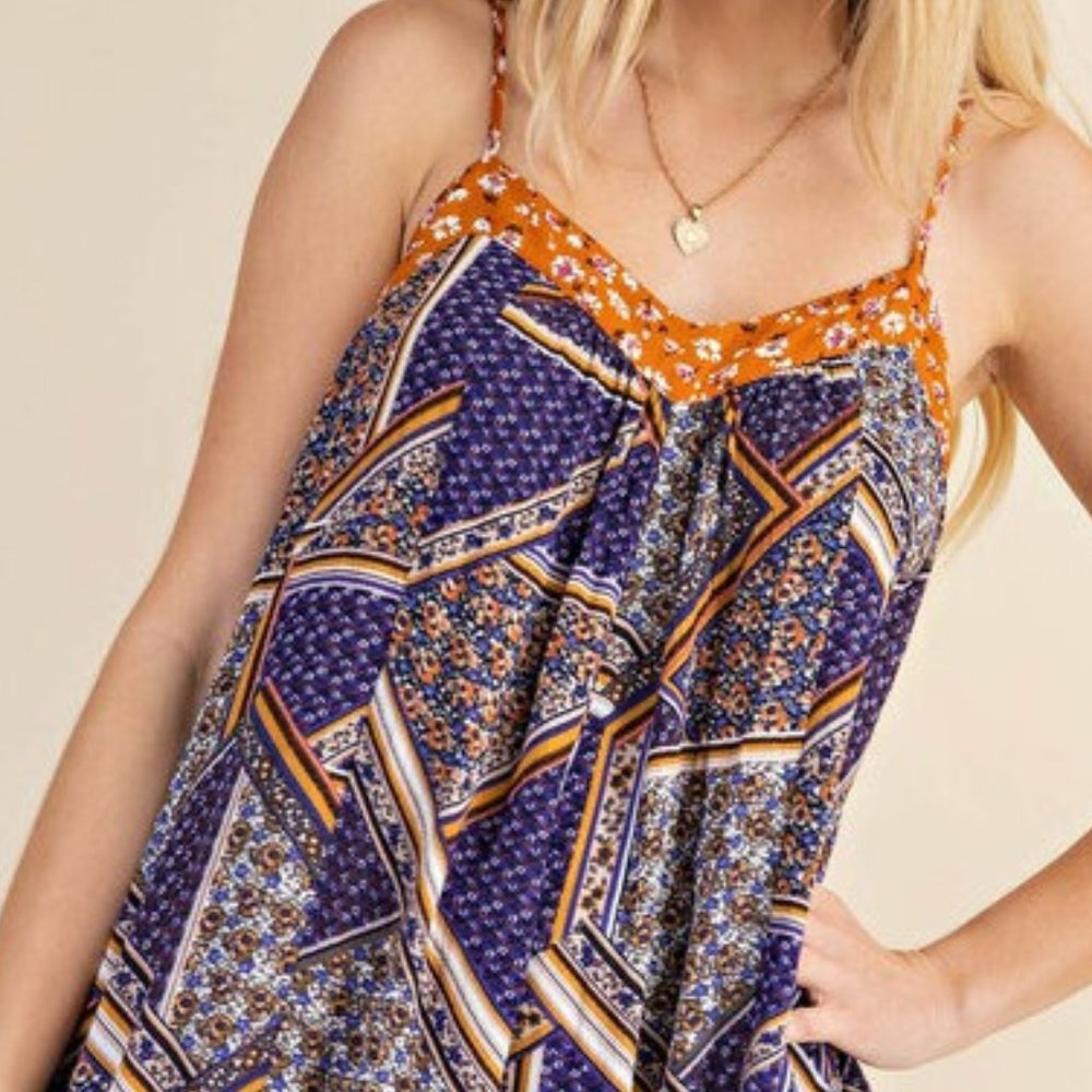 Boho Gypsy Wide Leg Jumpsuit Jumper - Picture 7 of 7